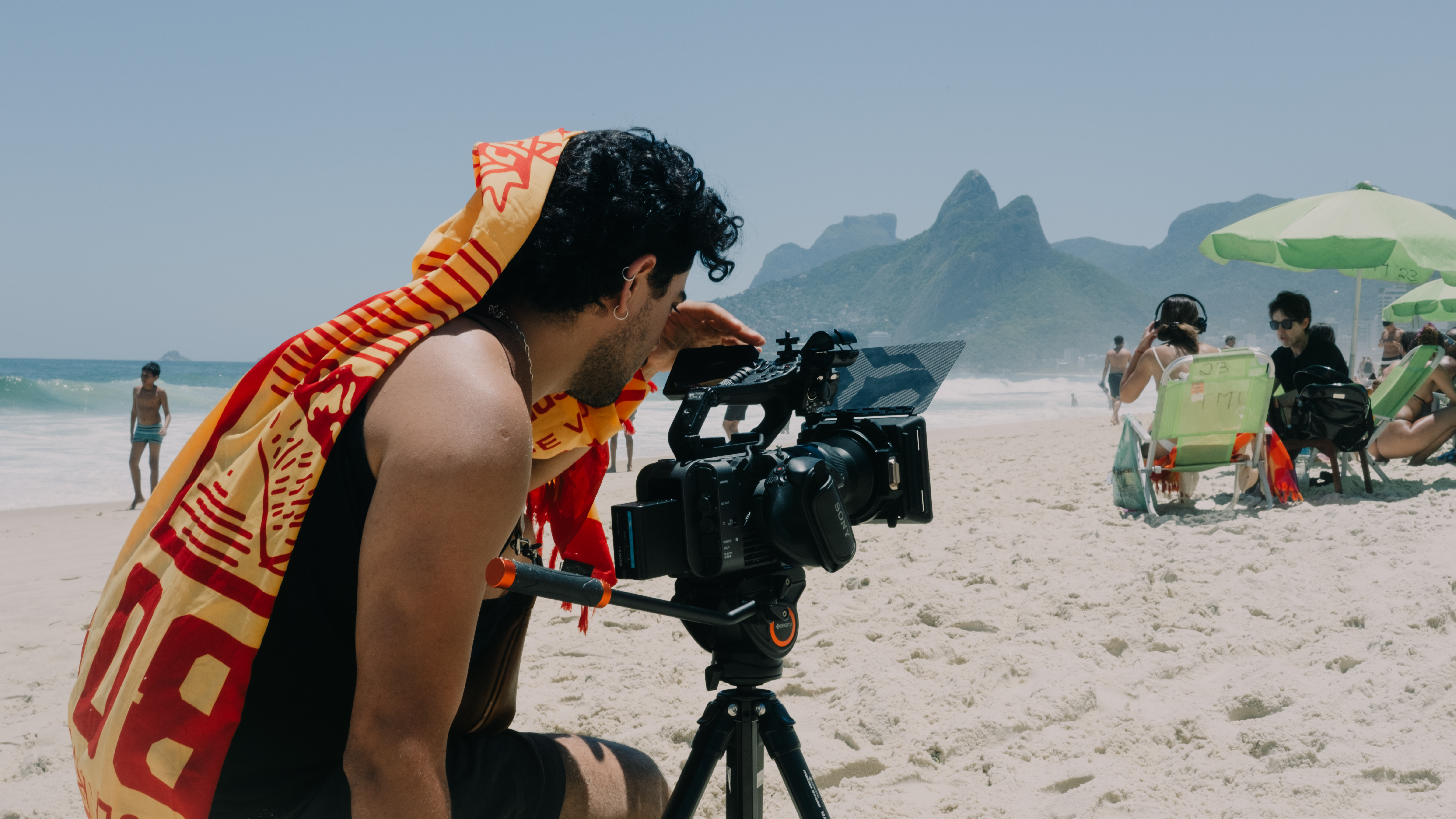 Rodaje en playa, Brasil